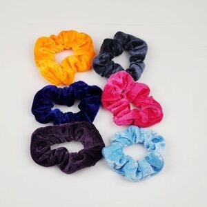 Velvet Scrunchie Hair Ties Bundle Of 6